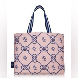 Estée Lauder Pink Blue Logo Tote Bag | Travel Shoulder Beach Bag NEW